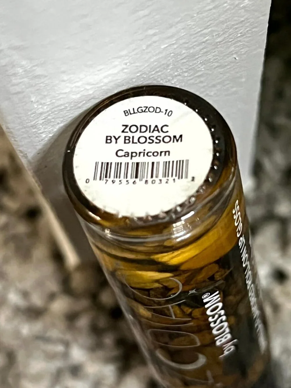 Blossom Zodiac Sign Vanilla Scented  Lip Gloss with Crystals Capricorn